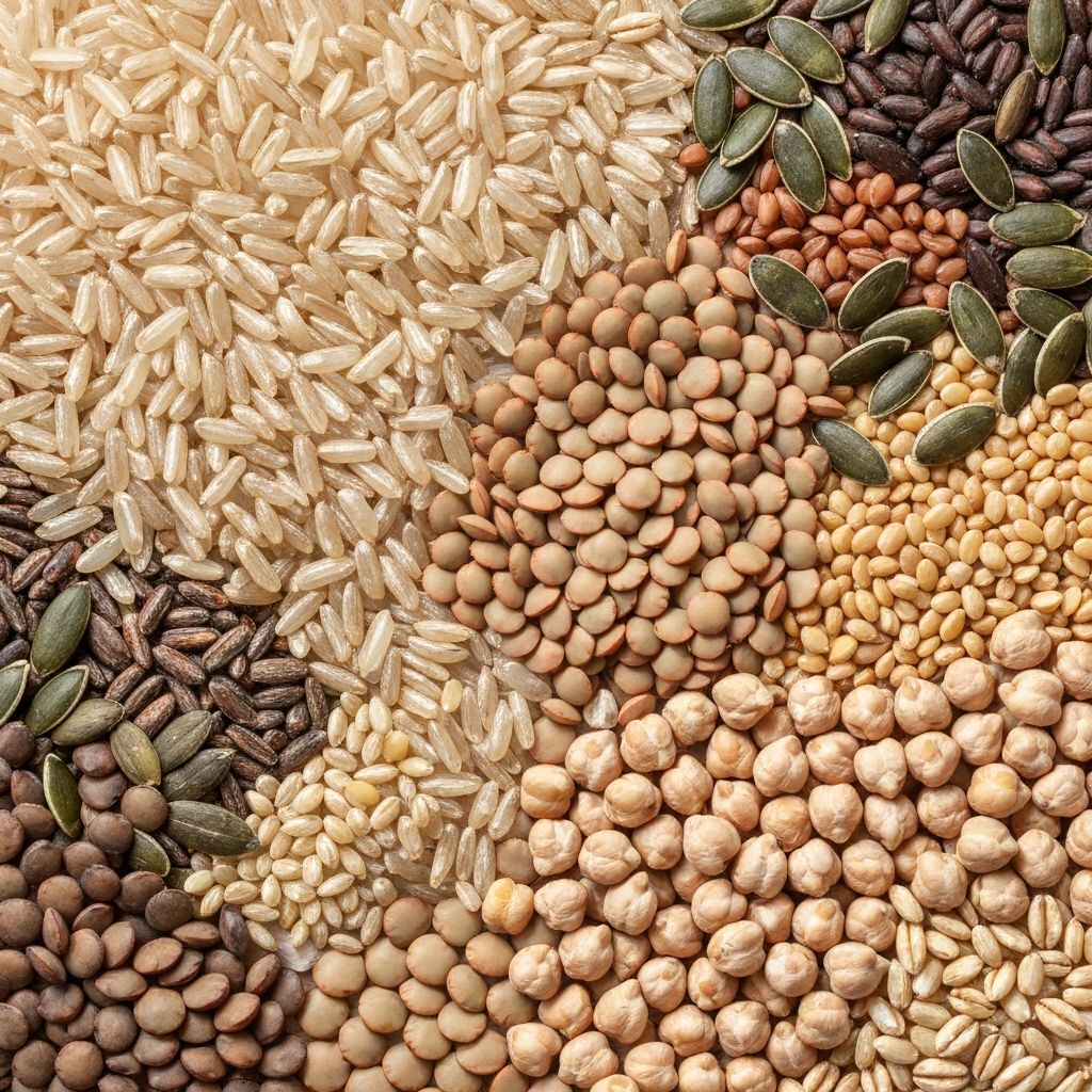 Whole grains and legumes